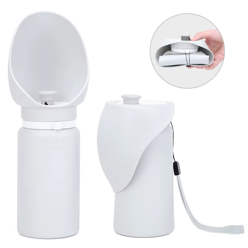 Sip-n-Stroll™ Portable Dog Water Bottle — 550 ml, Leak-Proof & One-Hand Use